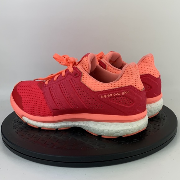 Adidas Supernova Glide Boost 8 Red Athletic Running Shoes AF6558 Women's Size 6 - Picture 7 of 11